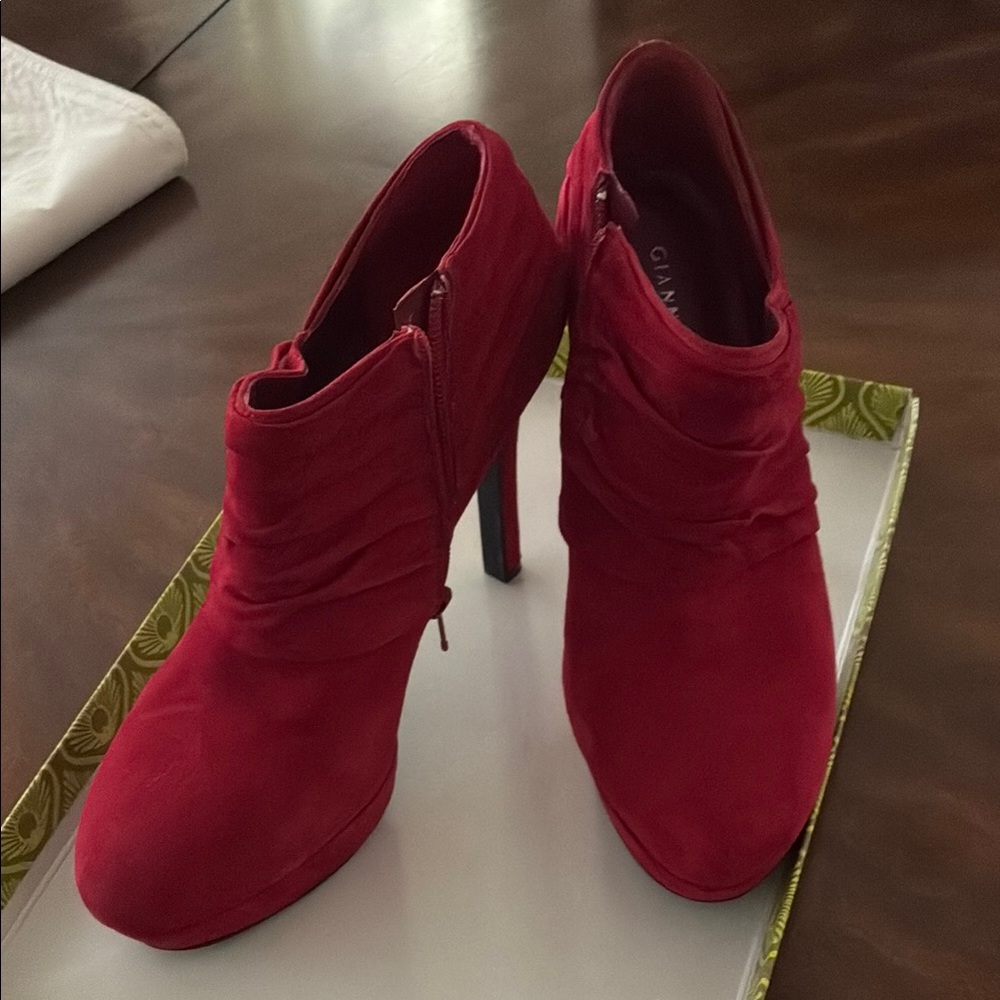 Gianvito Rossi Red Heeled Boots with Stiletto